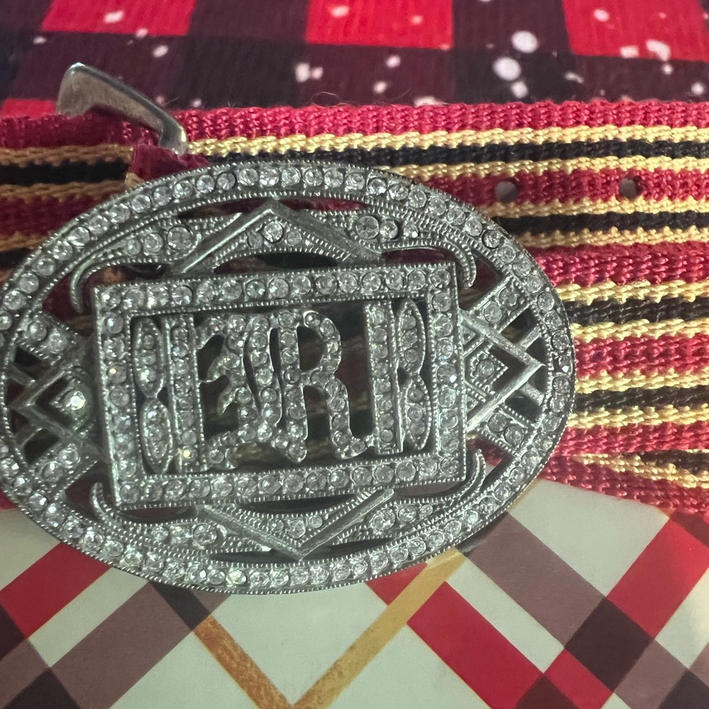 Rugby by Ralph Lauren Crystal Embellished Logo Plaque Ribbon Wrap Bracelet - Picture 5 of 17
